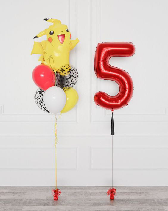 Pokemon theme helium bouquet