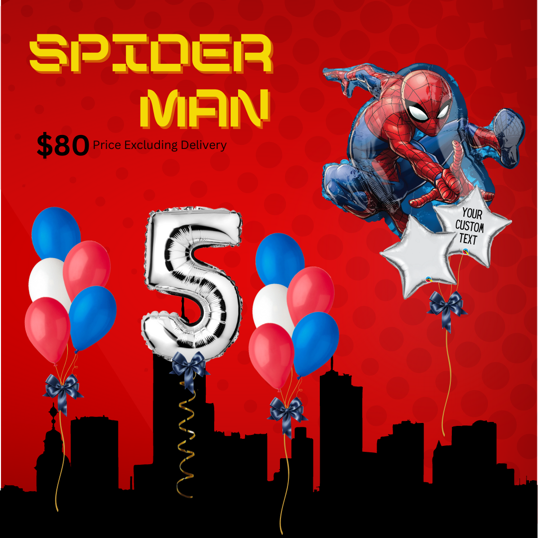 Spider Man Themed balloons