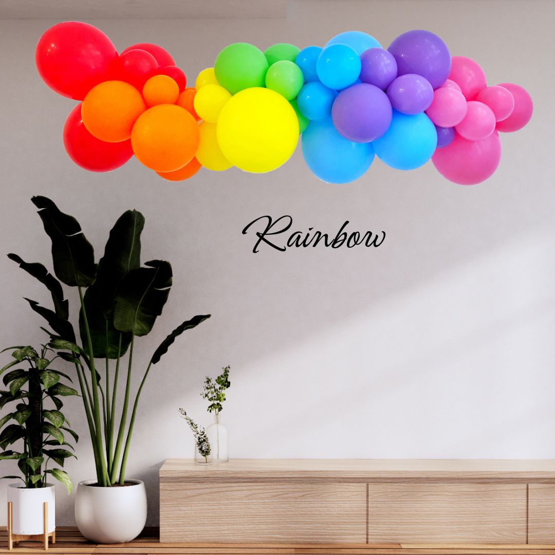 Rainbow theme garland