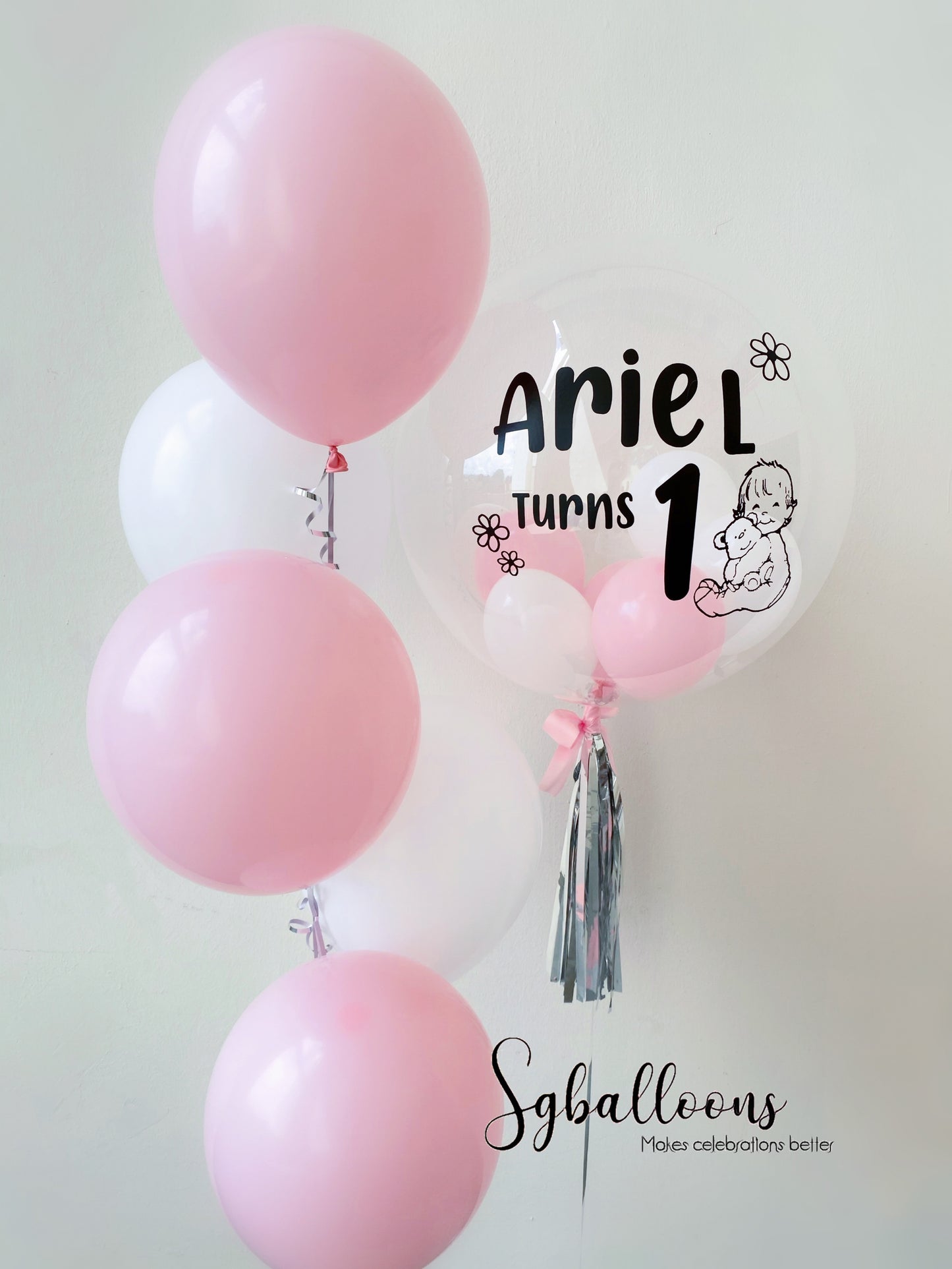 Pink theme customised balloon