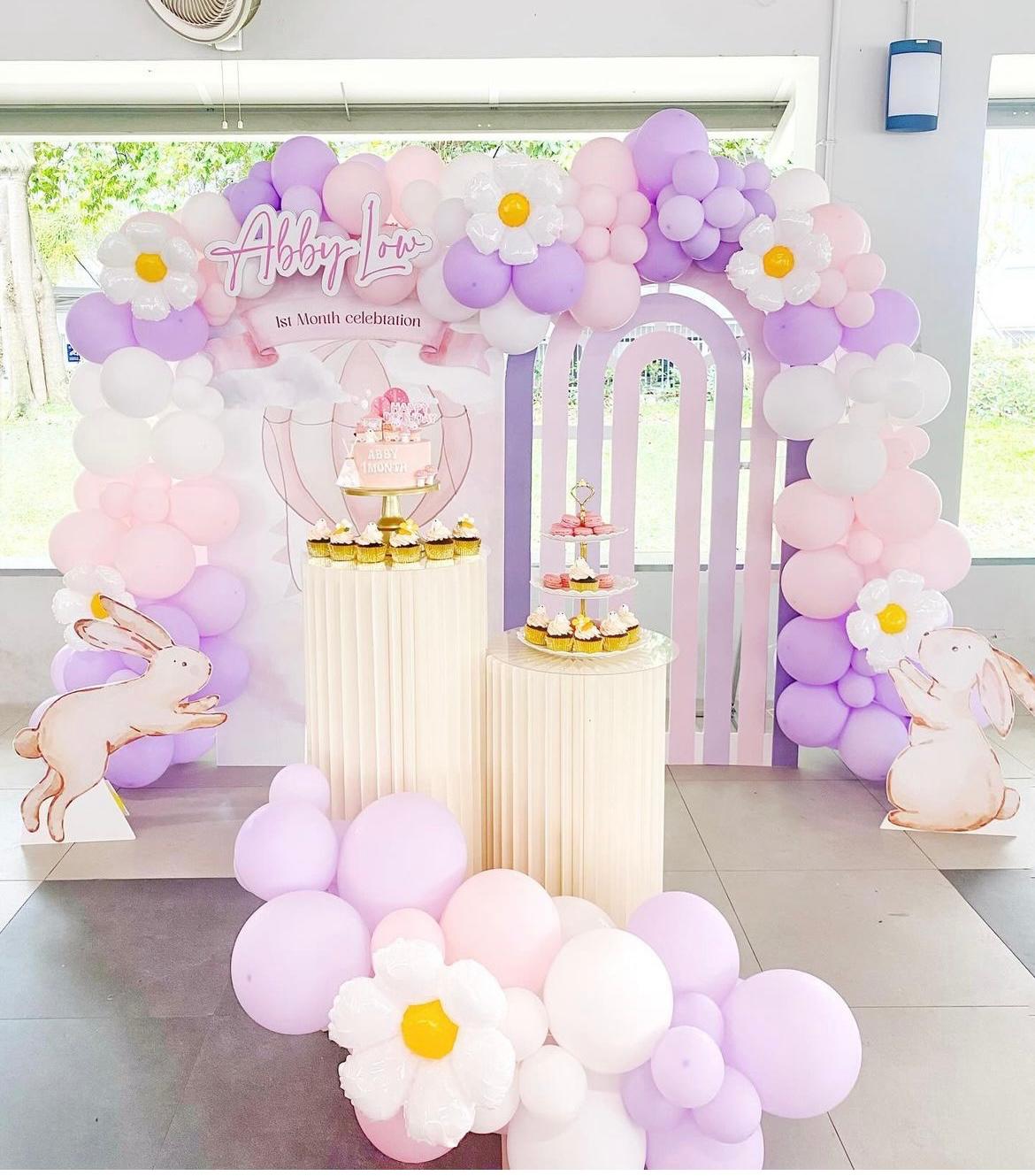 2 Board Customised Arch Set-up with Balloon Garland