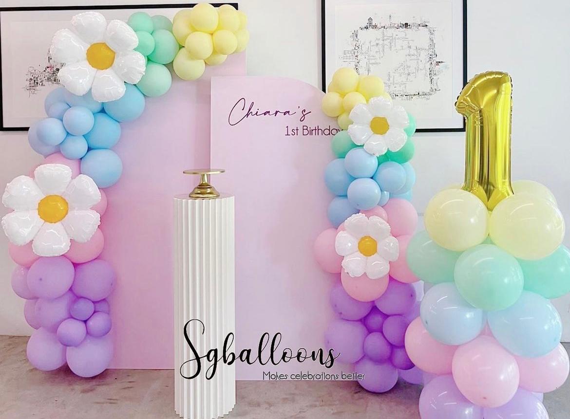 2 Board Customised Arch Set-up with Balloon Garland