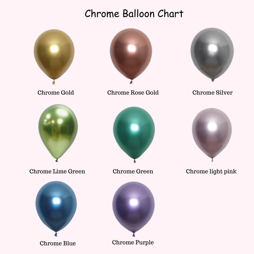Chrome gold and pearl white theme customised balloon