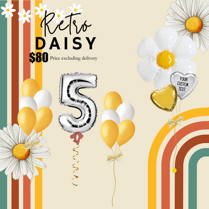 Retro Daisy Themed balloons