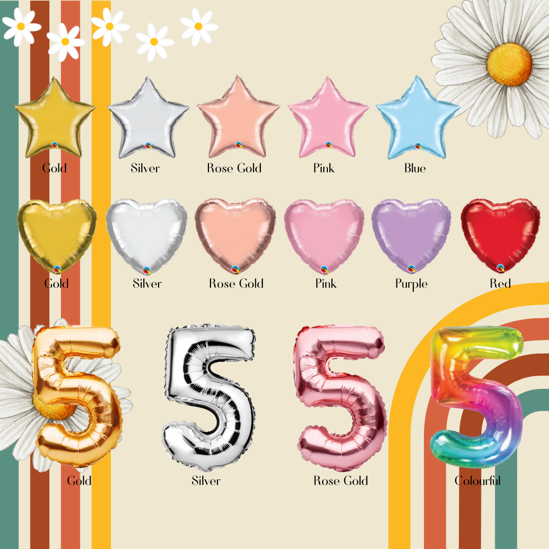 Retro Daisy Themed balloons