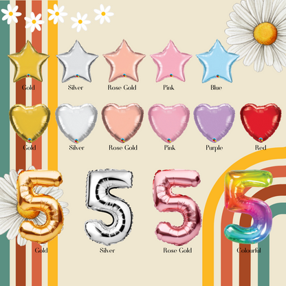 Retro Daisy Themed balloons