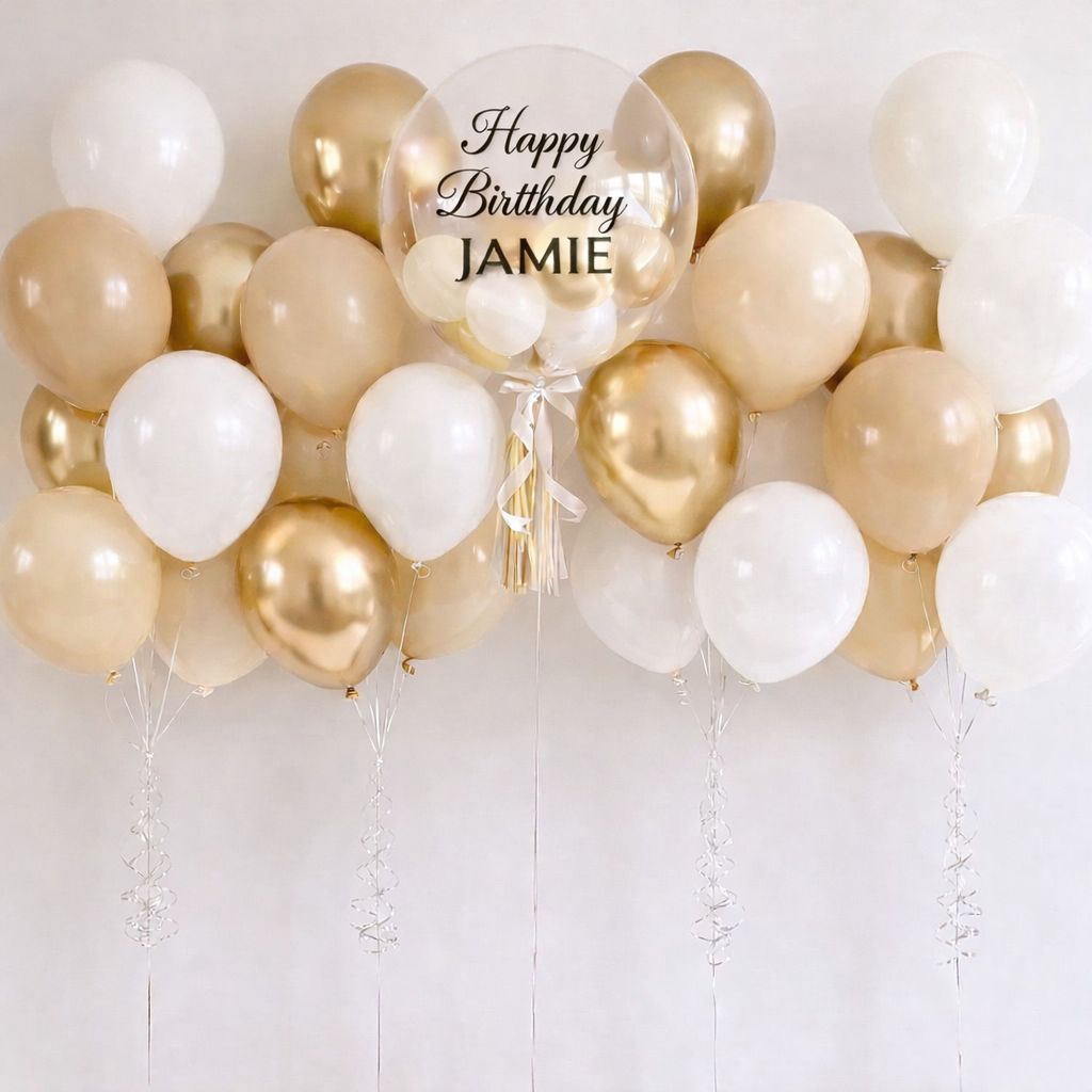 💚 24" Bubble balloons with 20 Balloon bouquet + Delivery
