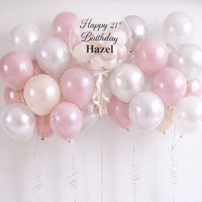 💚 24" Bubble balloons with 20 Balloon bouquet + Delivery