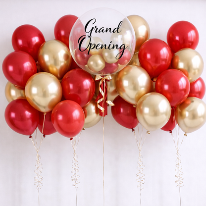 💛 24" Bubble balloons with 20 Balloon bouquet + Delivery