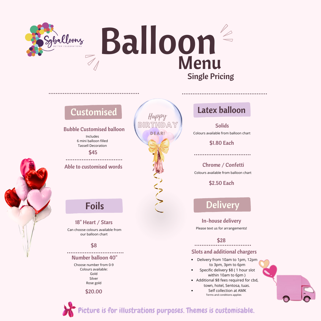 Single Helium balloons