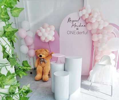 3 Board Backdrop Set-up W/ Organic Balloon Garland