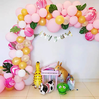 Balloon garland set up