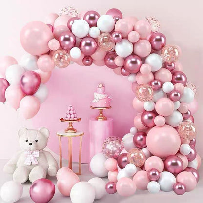 Balloon garland set up
