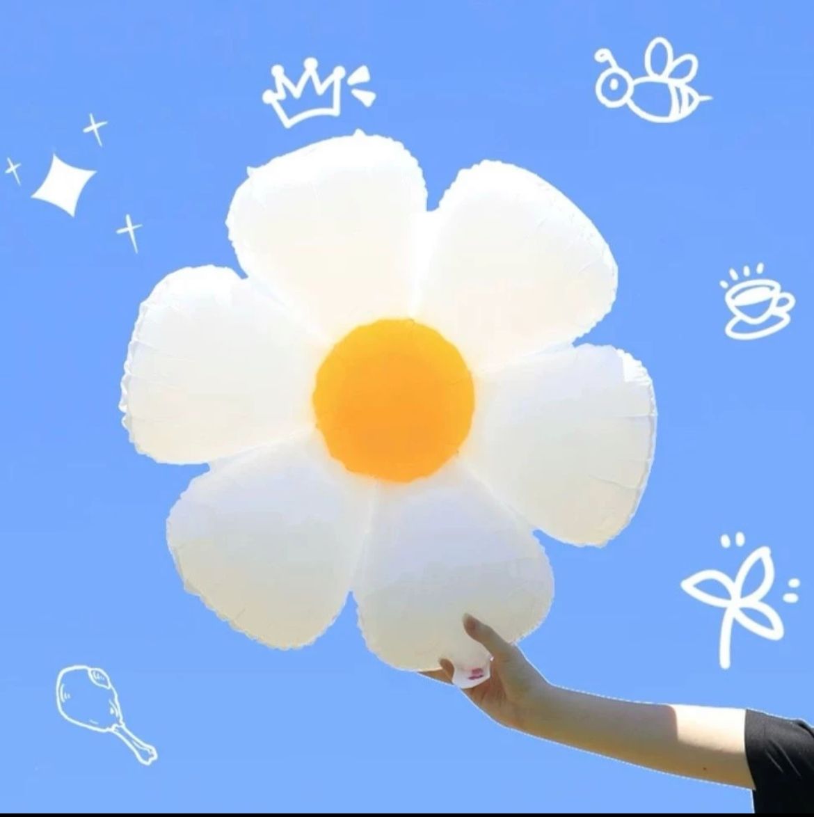 Daisy foil balloons