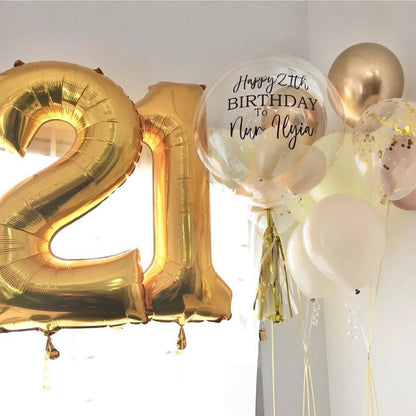 💜 24" Bubble balloon number set + Delivery