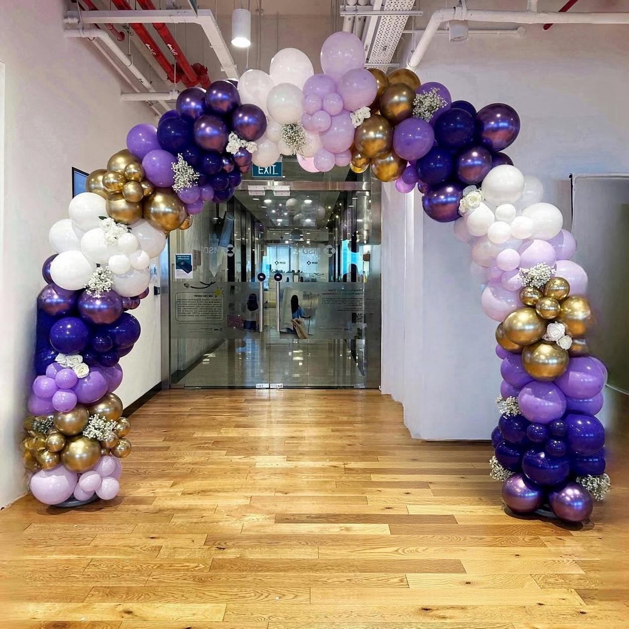 Blocked balloon arch