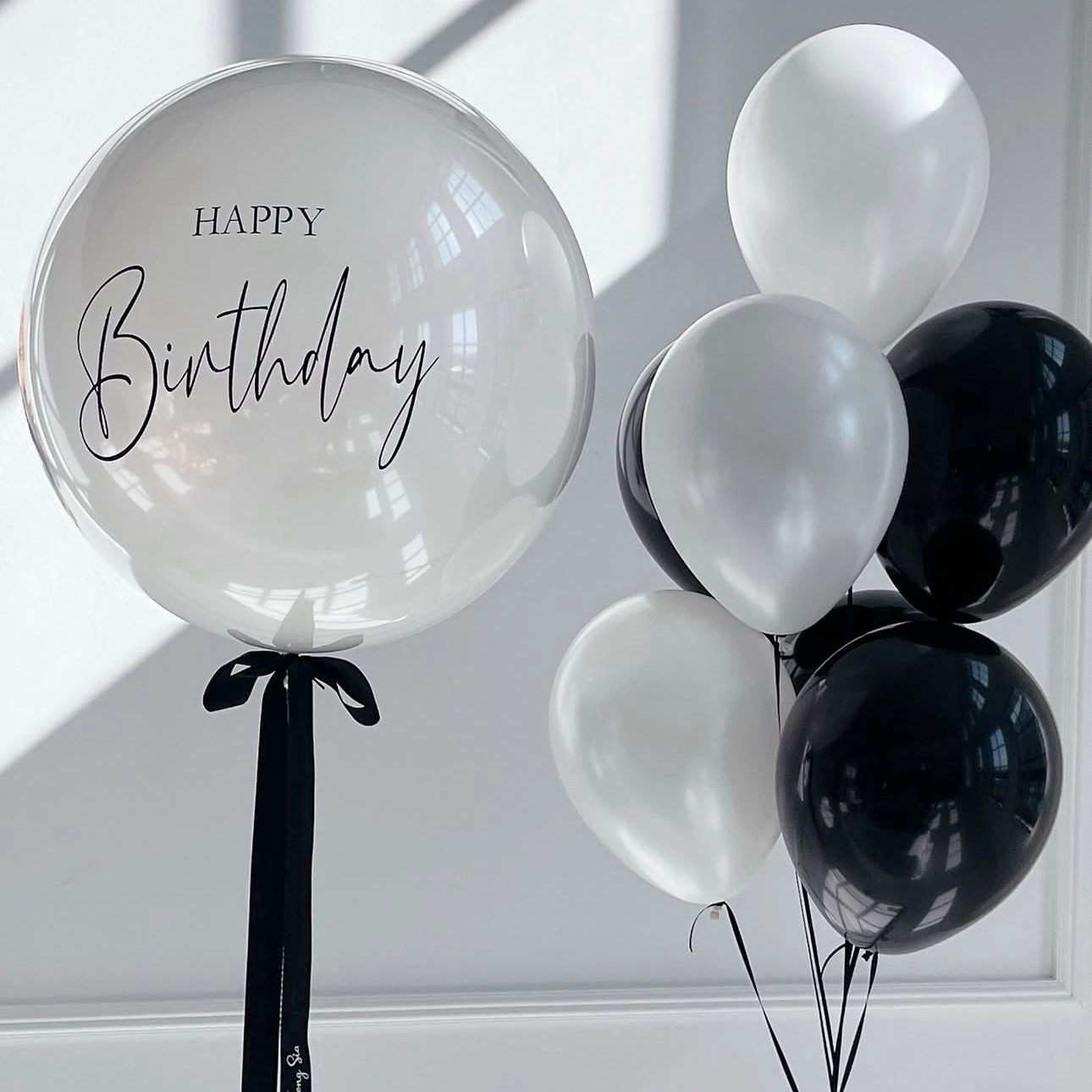 🧡 36" Customised Jumbo balloon with 7 balloon bouquet + Delivery