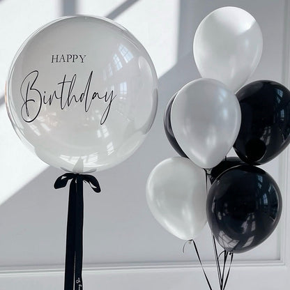 🧡 36" Customised Jumbo balloon with 7 balloon bouquet + Delivery