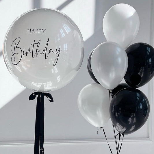 🧡 36" Customised Jumbo balloon with 7 balloon bouquet + Delivery