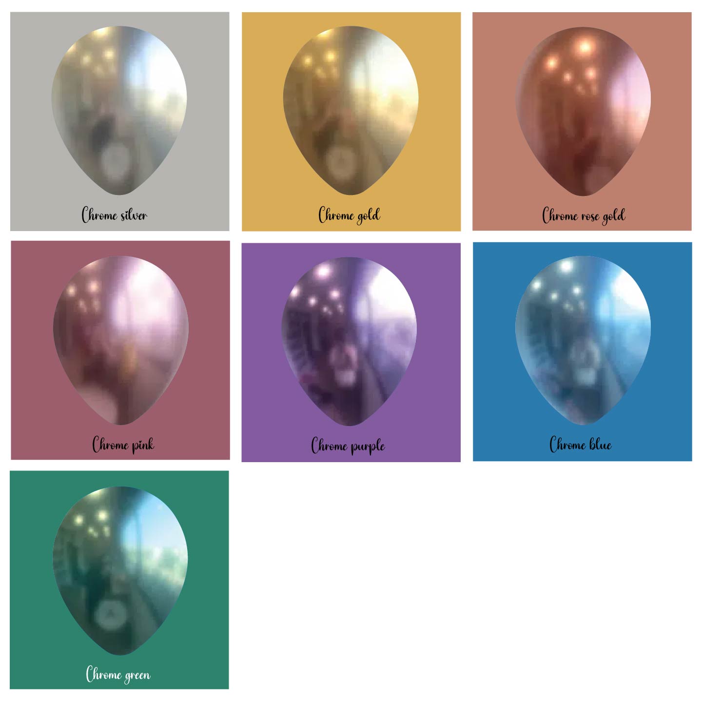Single Helium Balloon Latex ( Chrome and confetti colours )