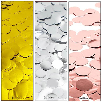 Single Helium Balloon Latex ( Chrome and confetti colours )